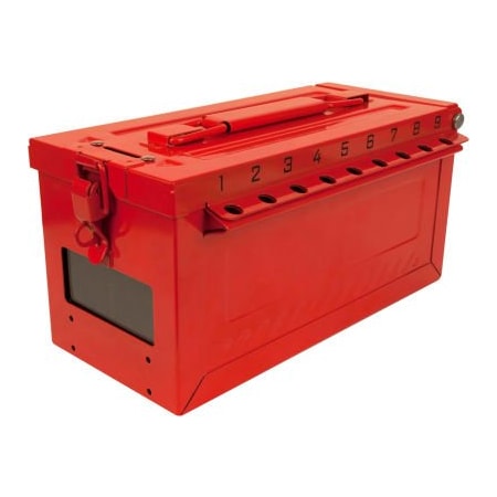 Master Lock MasterLock Group Lock Box With Key Window, Red,  S600